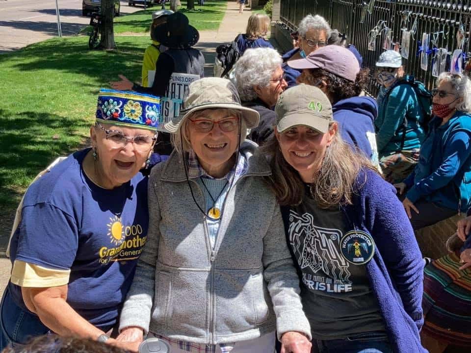 1,000 Grandmothers rallied “for future generations” May 26th to punctuate a call from organizers worldwide urging allies to attend the Treaty People Gathering during the first week of June 2021.
(Courtesy / Honor the Earth)