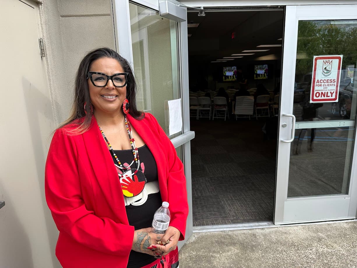 Kimberly Lining, founder and coordinator of MMIW Search & Hope Alliance at its first annual conference held in Gresham, Oregon, on Monday, May 5, 2025.