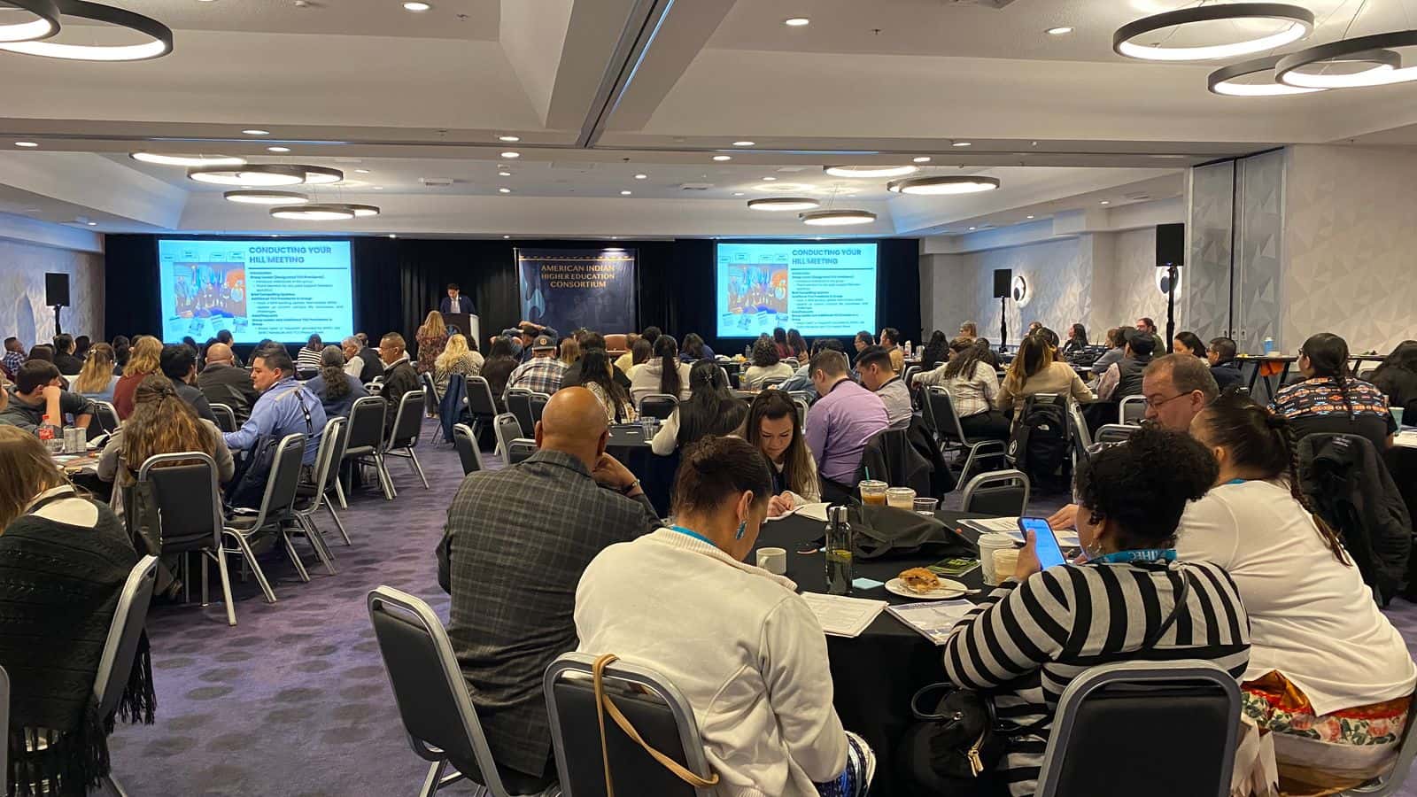 Attendees at the annual American Indian Higher Education Consortium Legislative Summit in
Washington, D.C., on February 4, 2025.