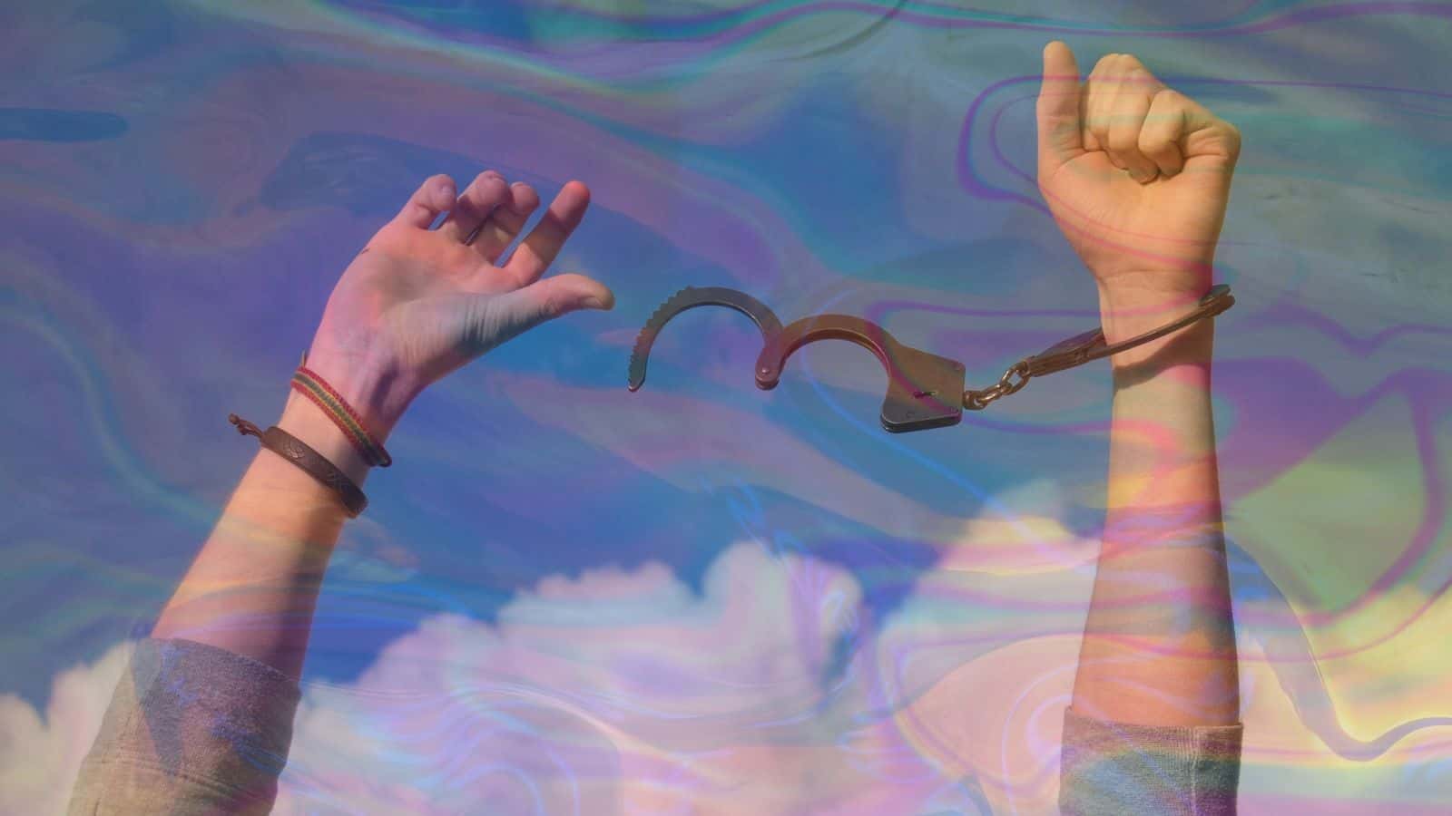 Jake Chappell's journey to sobriety has been challenging but he is breaking free from addiction one day at a time. Photo illustration by Sara Marcum.