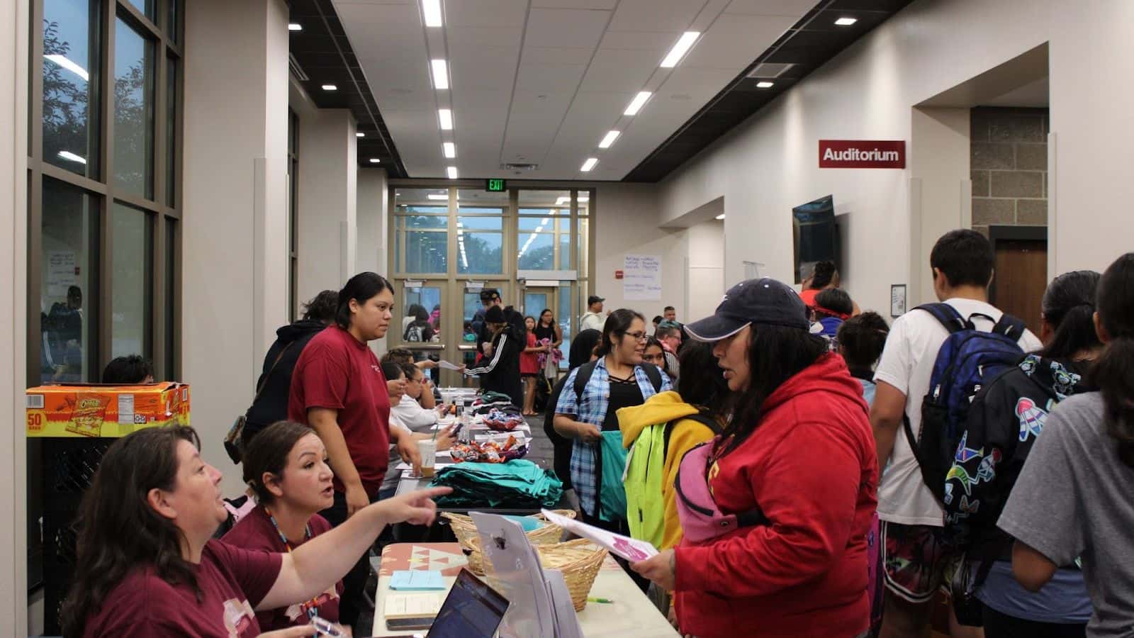Hundreds of Indigenous families from Bismarck and Mandan Public Schools attended the back-to-school event on Aug. 14. (Photo credit/ Adrianna Adame)