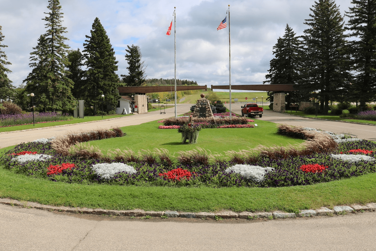 A view from the International Peace Garden where the Canadian and U.S. borders meet. While the park has not yet seen a notable drop in visitors, some Canadians have voiced dismay at political rhetoric from the Trump administration in recent weeks. Photo by Michelle Burnett, provided by the International Peace Garden.