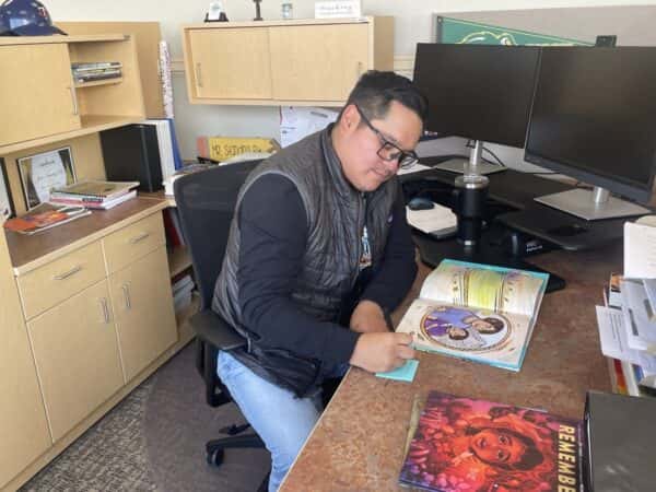 Josh Standing Elk, Bismarck Public School’s Indigenous curriculum and instruction specialist, in a file photo from Nov. 3. Photo credit/ Adrianna Adame