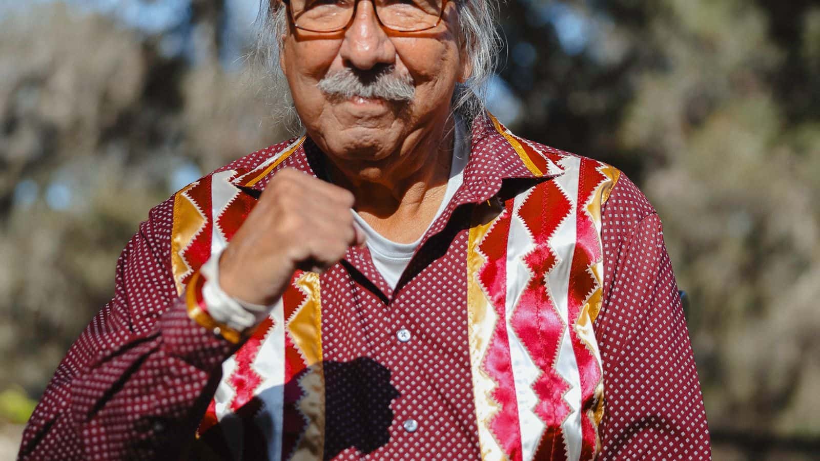 Turtle Mountain Chippewa Tribe activist Leonard Peltier rejoices after his release from a Florida prison on Feb. 18, 2025.