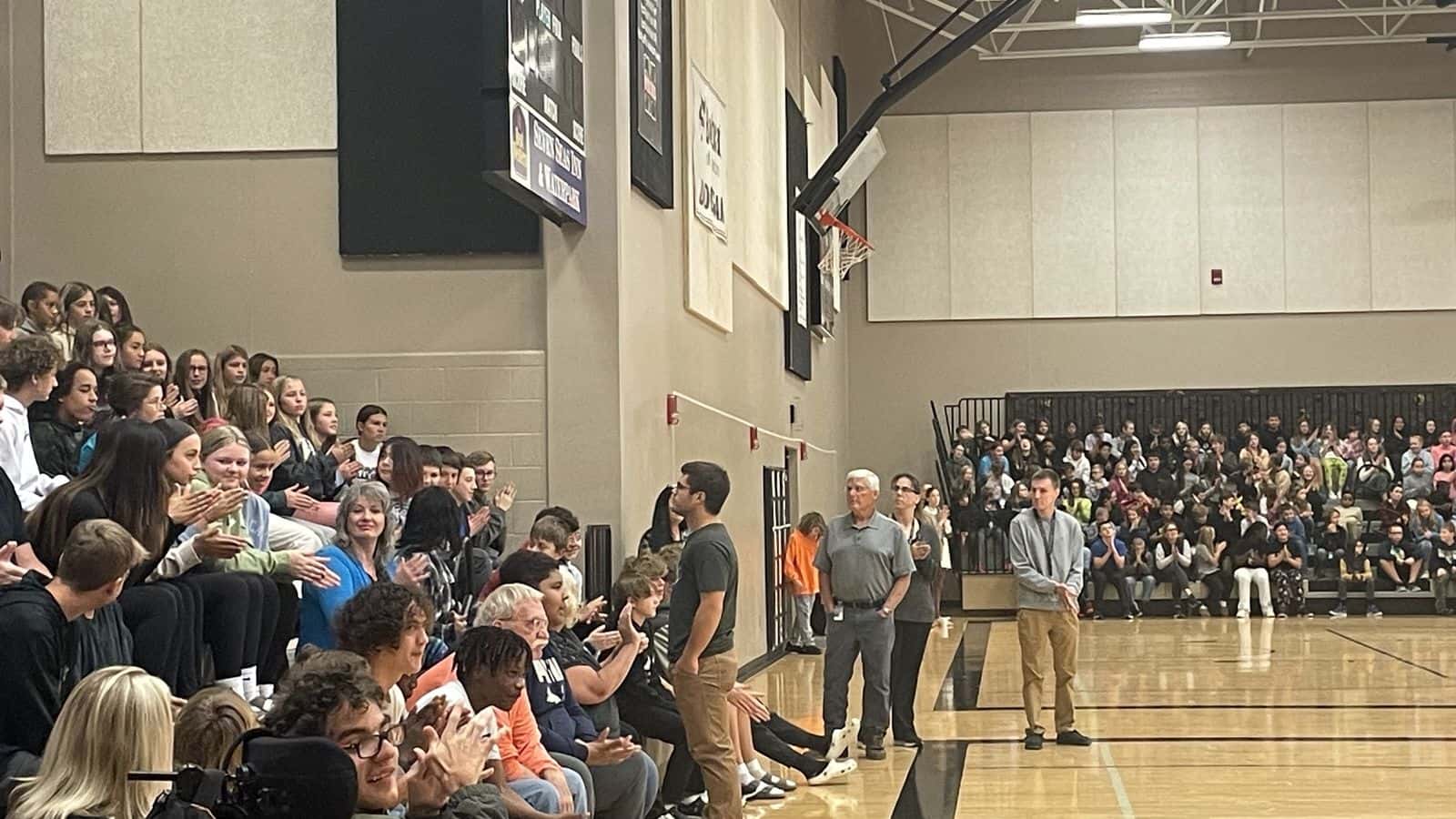 Singer Jermaine Bell performs the Lakota Flag Song to unite Native and non-Native students during International Peoples Day on Oct. 9. Photo credit/ Adrianna Adame