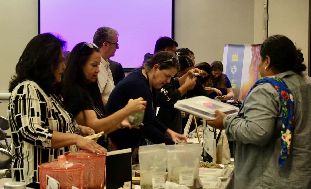 Participants made their own seasoning kit and tea blends during hands-on workshop presented by UTTC students. (Photo credit/ Grace Fiori)