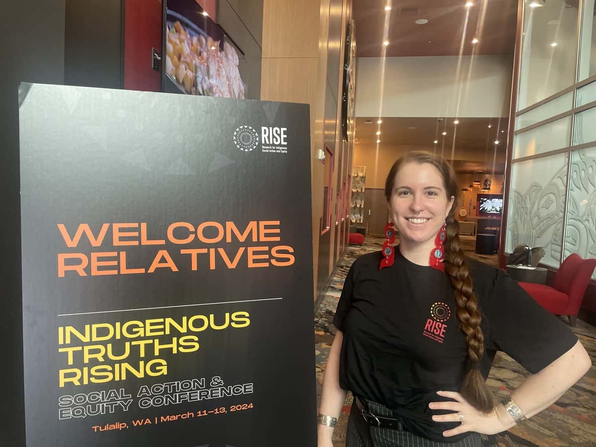 Iloradanon Efimoff, a social psychologist professor at Toronto Metropolitan University, said her advice to researchers and the audience is to do something that’ll make a difference for their community during her March 13 presentation. Photo credit/ Adrianna Adame