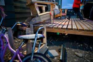 Department of Family Services removes youths from Feather Woman Healing Lodge.
(Photo by Rion Sanders)