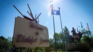 Blackfeet Nation reservation boundary outside East Glacier in Montana. (Antonio Ibarra Olivares, Missoulian)