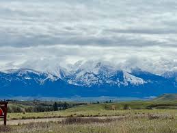 A view of the Mission Mountains from the Bison Range Restoration on the Flathead Indian Reservation in Montana, Tuesday, April 25, 2023. (Dalton Walker, ICT)