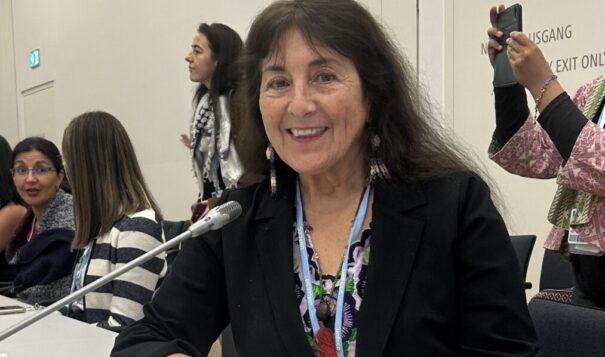 International Indian Treaty Council Executive Director Andrea Carmen represented the Indigenous Peoples constituency at a COP 28 consultation in Bonn, Germany, June 2-3, 2024, on a “Just Transition” toward climate justice. (Photo Courtesy/ Andrea Carmen)