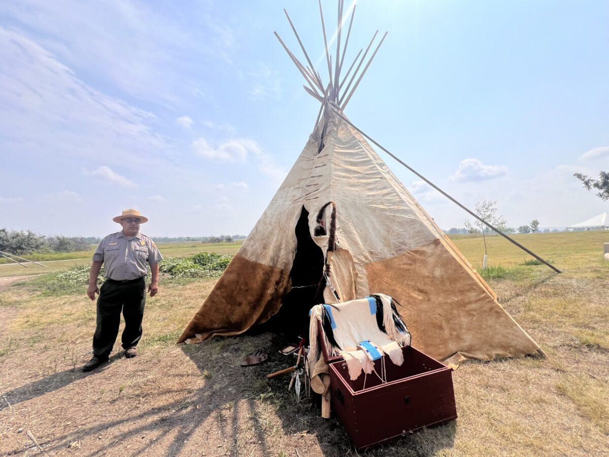 Loren Yellow Bird spent 23 years working as an interpreter at the Fort Union Trading Post National Historic Site, leading tours and speaking at festivities such as the Indian Arts event in 2008. (Photo credit/ Jodi Spotted Bear)