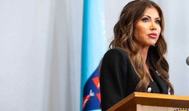 Governor Kristi Noem speaks during a tribal-focused law enforcement graduation ceremony on Sept. 3, 2024, in Pierre. (Courtesy of Governor’s Office)