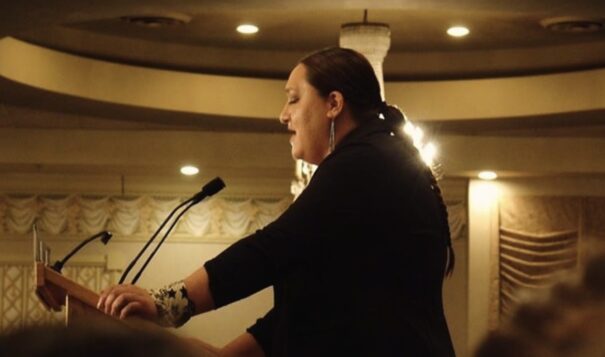  Prairie Rose Seminole said holidays like First Nations Day celebrate Indigenous peoples and Tribal Nations, who actively practice their cultures, honor their heritages and pass down their histories from generation to generation. Here Seminole is pictured at a dinner in 2022. (Photo courtesy of Prairie Rose Seminole, photo by Chad Nodland)